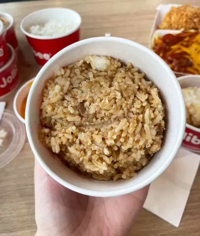 jollibee sides ranked: adobo rice' title='Every Jollibee Side Dish Ranked & Reviewed by a Food Editor
