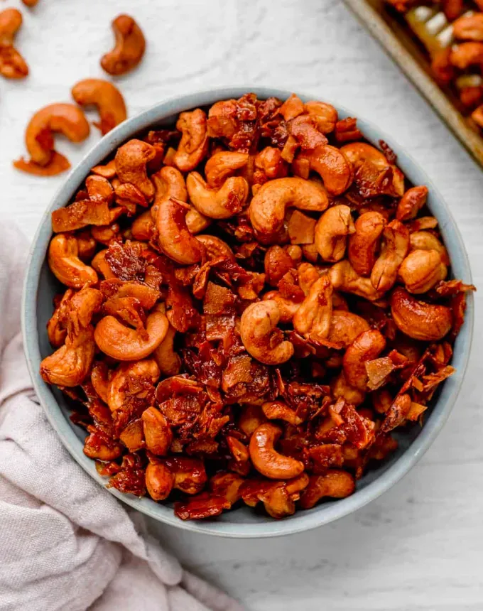 snack mix recipes: roasted cashews with coconut' title='23 Snack Mix Recipes You Won’t Be Able to Put Down
