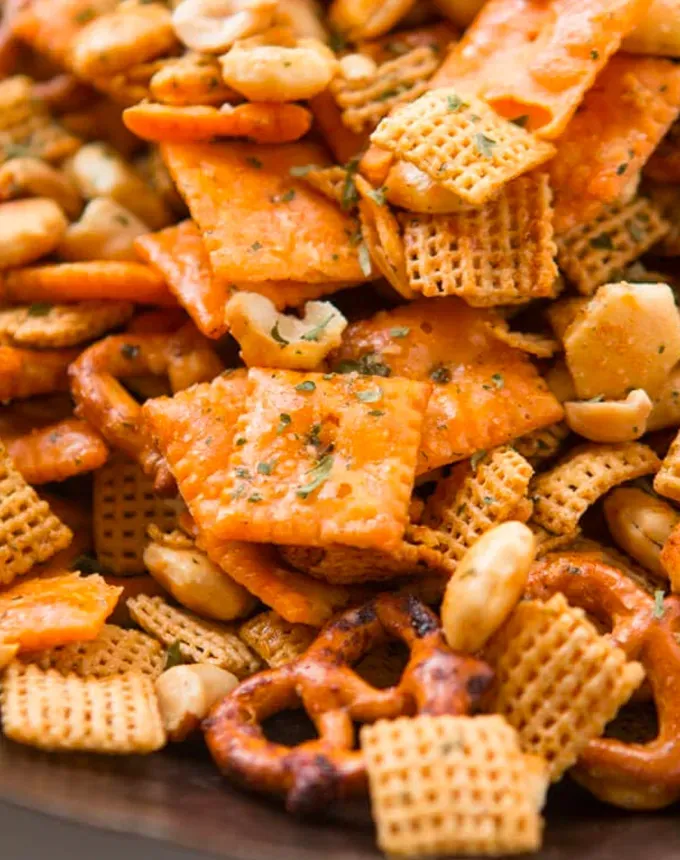 snack mix recipes: ranch slow cooker chex mix made easy' title='23 Snack Mix Recipes You Won’t Be Able to Put Down