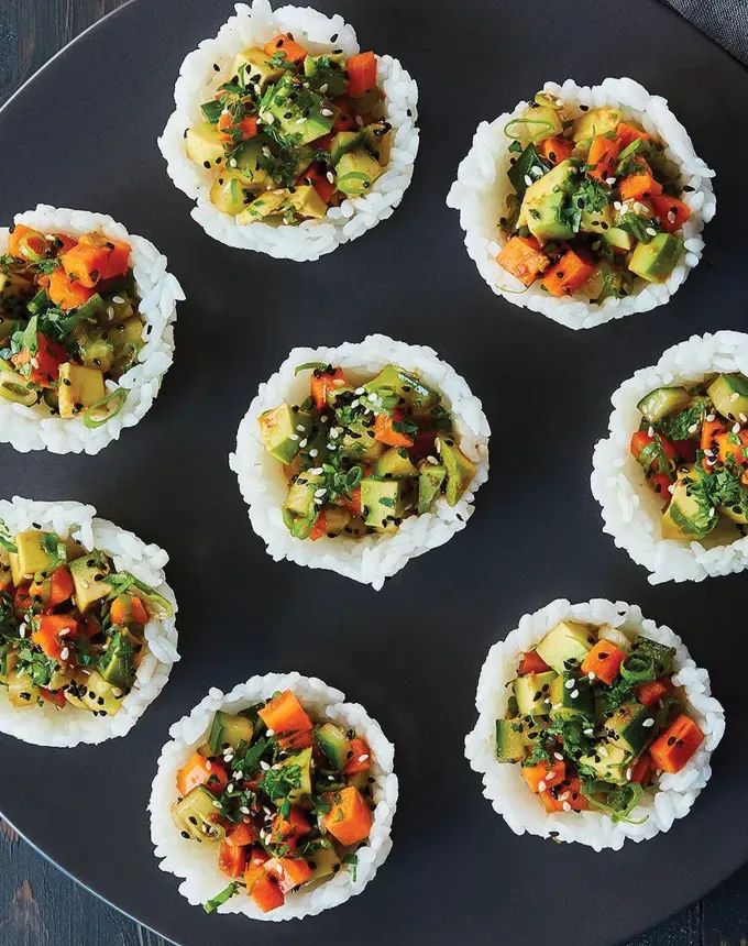 toddler meals: vegetarian sushi cups' title='25 Toddler Meals That Are Easy and Lazy Parent–Friendly (and Mostly 30 Minutes or Less)