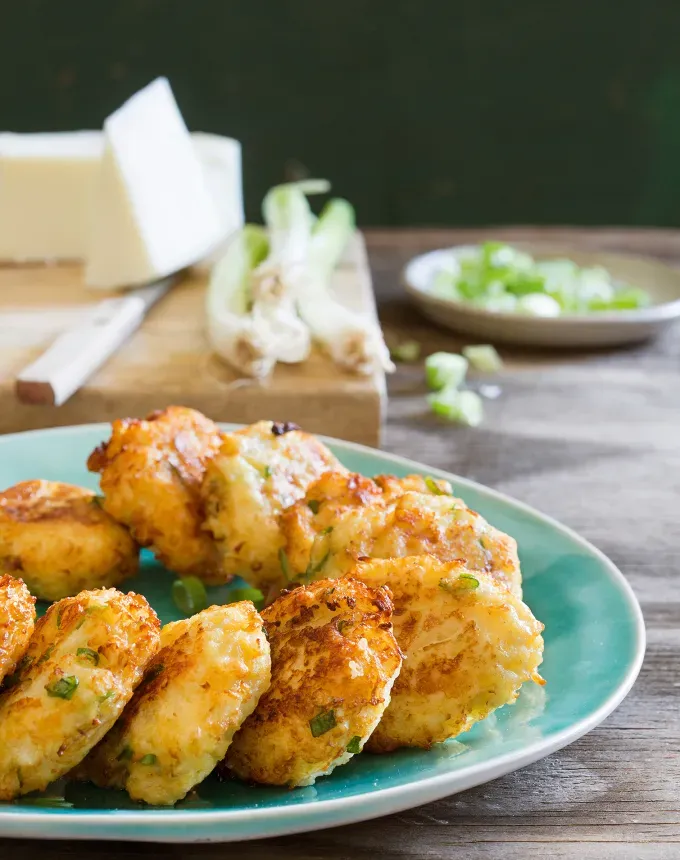toddler meals: cheesy cauliflower patties' title='25 Toddler Meals That Are Easy and Lazy Parent–Friendly (and Mostly 30 Minutes or Less)
