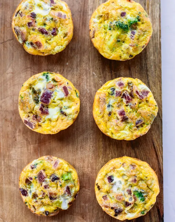 toddler meals: sweet potato bacon and broccoli egg muffins' title='25 Toddler Meals That Are Easy and Lazy Parent–Friendly (and Mostly 30 Minutes or Less)