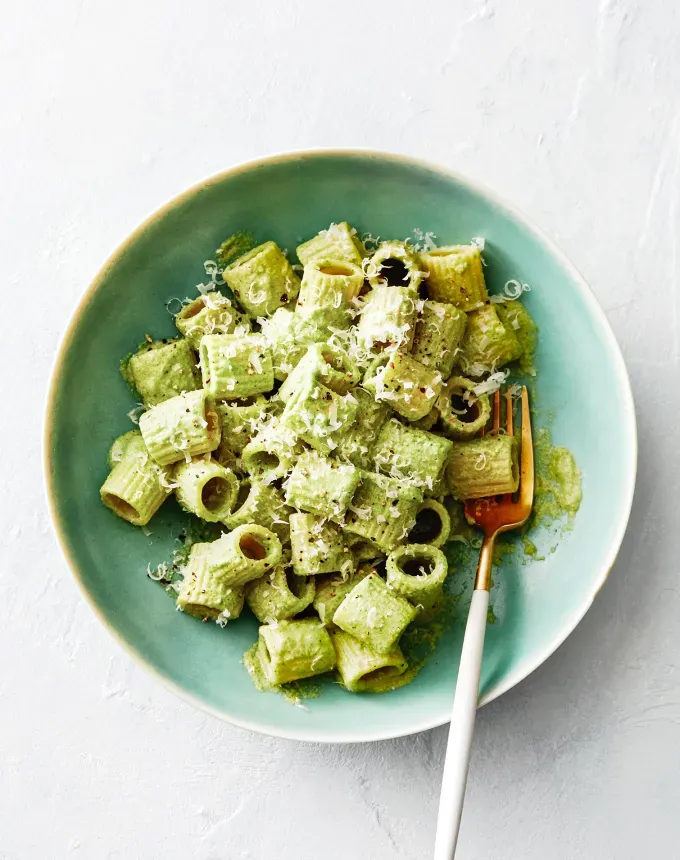 toddler meals: broccoli pesto pasta' title='25 Toddler Meals That Are Easy and Lazy Parent–Friendly (and Mostly 30 Minutes or Less)