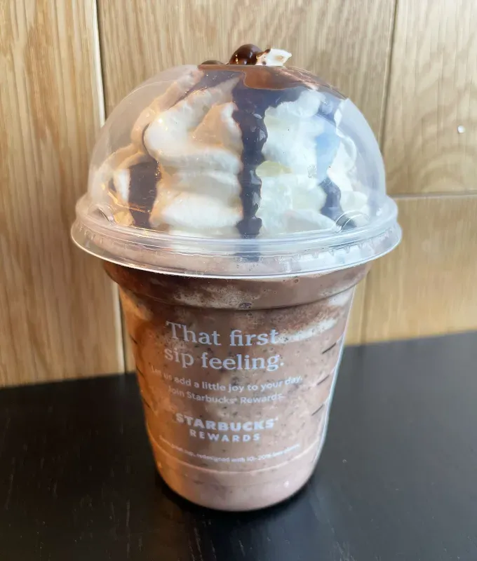 best starbucks frappuccinos: double chocolatey chip frappuccino' title='The Best Starbucks Frappuccinos Ranked by a Food Editor and Former Barista