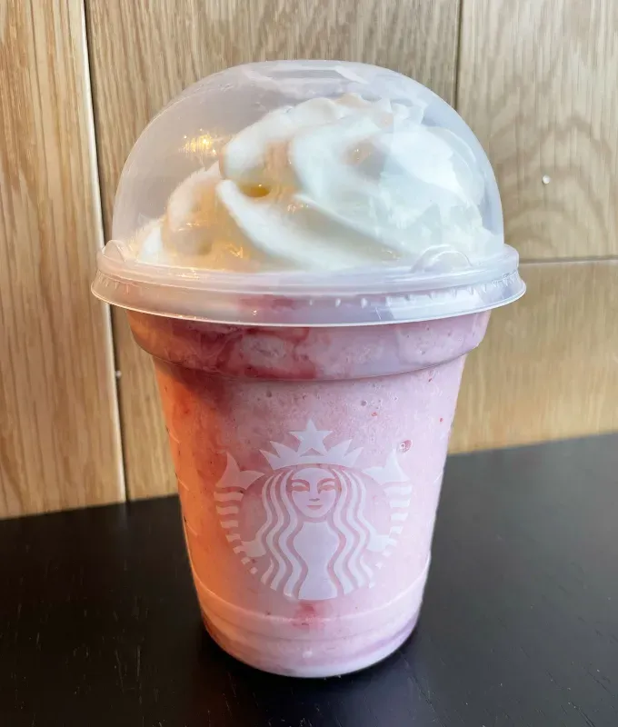 best starbucks frappuccinos: strawberry creme frappuccino' title='The Best Starbucks Frappuccinos Ranked by a Food Editor and Former Barista