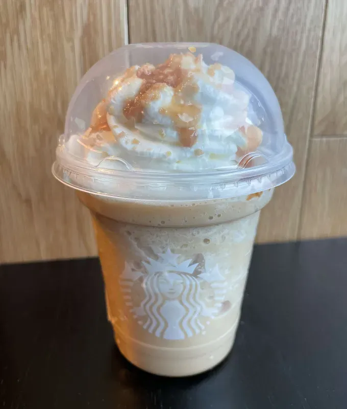 best starbucks frappuccinos: caramel ribbon crunch frappuccino' title='The Best Starbucks Frappuccinos Ranked by a Food Editor and Former Barista
