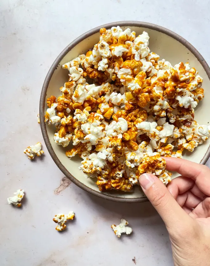 sweet and salty snacks: sweet and spicy caramel corn' title='26 Sweet and Salty Snacks to Satisfy Your Cravings
