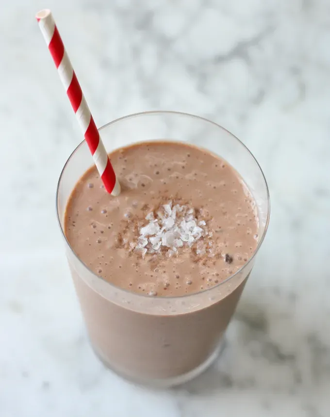 sweet and salty snacks: salted peanut butter cup smoothie' title='26 Sweet and Salty Snacks to Satisfy Your Cravings