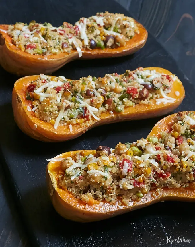 alternate thanksgiving dinner recipes: stuffed butternut squash' title='29 Alternative Thanksgiving Meals (That Just Might Be Better Than Turkey)