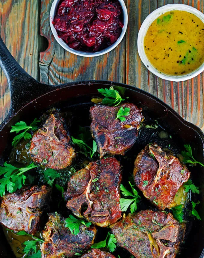 alternate thanksgiving dinner recipes: braised lamb chop' title='29 Alternative Thanksgiving Meals (That Just Might Be Better Than Turkey)