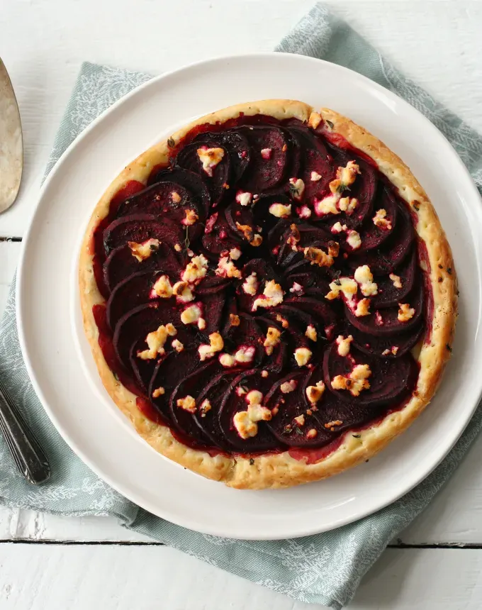 fall vegetarian recipes: beet goat cheese' title='30 Fall Vegetarian Recipes That Are Cozy Hearty and Packed with Seasonal Produce