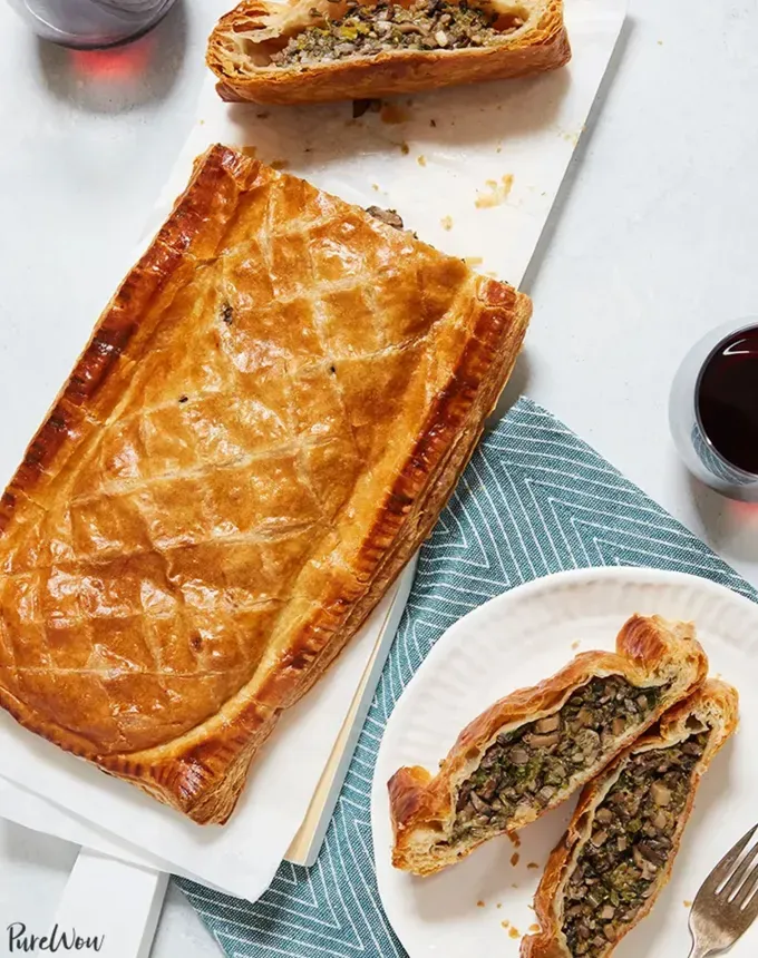 fall vegetarian recipes: vegetable wellington with mushrooms and spinach' title='30 Fall Vegetarian Recipes That Are Cozy Hearty and Packed with Seasonal Produce