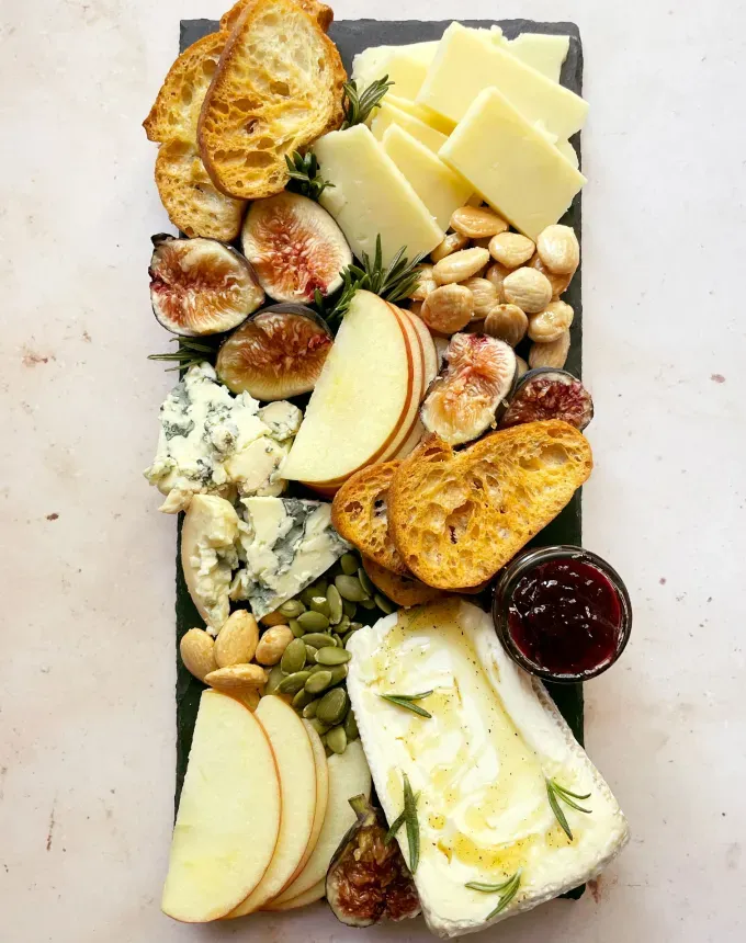 fall vegetarian recipes: fall charcuterie board' title='30 Fall Vegetarian Recipes That Are Cozy Hearty and Packed with Seasonal Produce