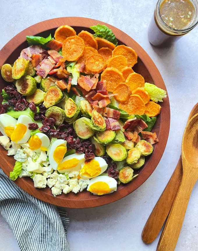 fall vegetarian recipes: fall cobb salad' title='30 Fall Vegetarian Recipes That Are Cozy Hearty and Packed with Seasonal Produce