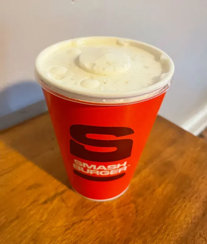 smashburger new menu review: salted caramel milkshake' title='Smashburger’s Menu Was Majorly Revamped—Here’s a Food Editor’s Review of Every New Item
