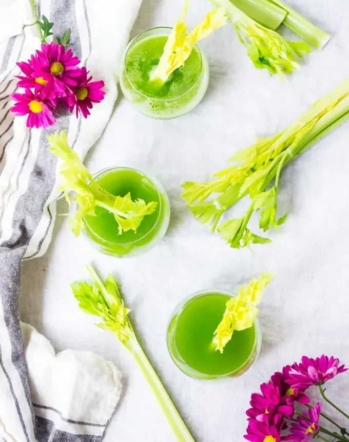 healthy juice recipes: celery juice' title='15 Healthy Juice Recipes Plus a Nutritionist’s Tips for Making It at Home