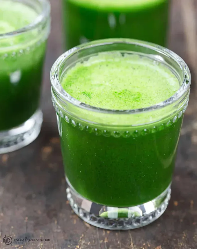 healthy juice recipes: homemade green juice' title='15 Healthy Juice Recipes Plus a Nutritionist’s Tips for Making It at Home
