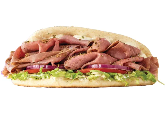 high protein fast food meals: arby’s roast beef gyro' title='The 20 Best High-Protein Fast Food Meals You Can Eat