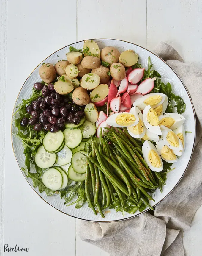 clean eating dinner recipes: veggie niçoise salad' title='65 Clean-Eating Dinner Recipes for the New Year and Beyond