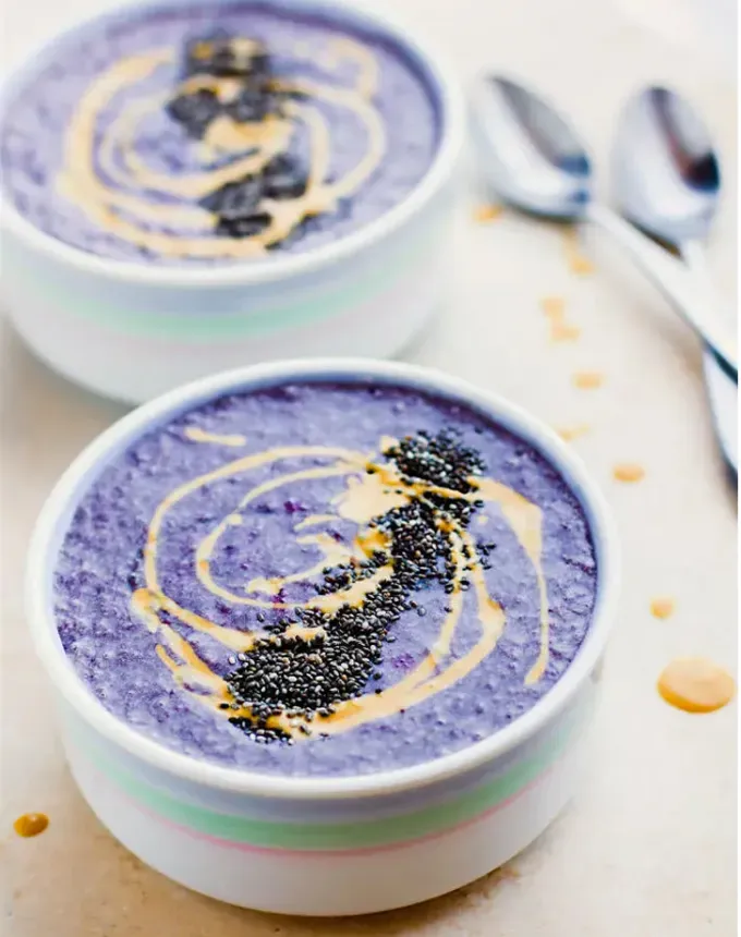 cold breakfast recipes frozen peanut butter smoothie bowls' title='26 Cold Breakfast Recipes for Busy Mornings