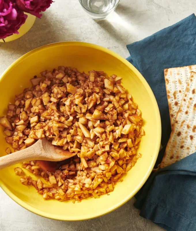 old school jewish recipes: nut-free charoset' title='28 Old-School Jewish Recipes Your Grandma Used to Make from Latkes to Matzoh Ball Soup