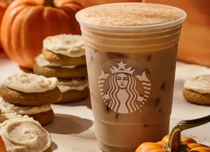 best starbucks drinks: iced pumpkin cream chai latte' title='I’m a Former Starbucks Barista and These Are the 30 Best Starbucks Drinks of All Time