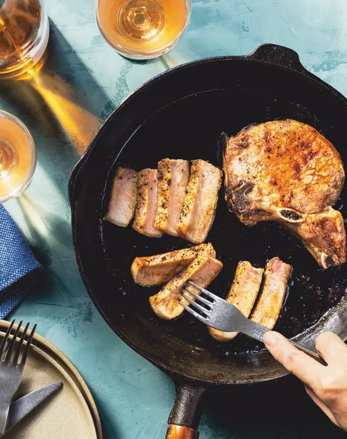 what to serve with polenta: ginger pork chops' title='Wondering What to Serve with Polenta? Here Are 27 Ideas from Hearty to Healthy