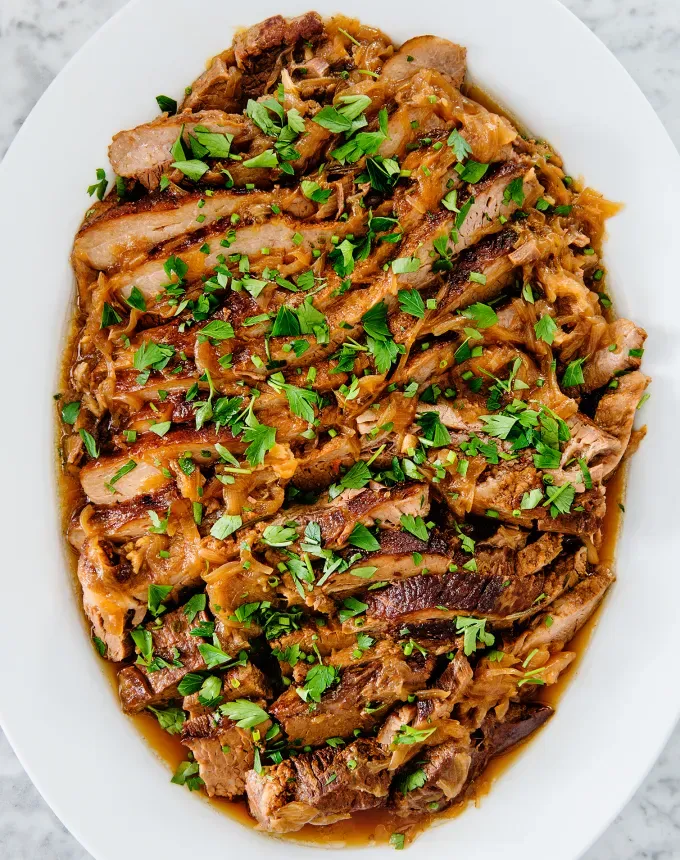 what to serve with polenta: french onion brisket' title='Wondering What to Serve with Polenta? Here Are 27 Ideas from Hearty to Healthy