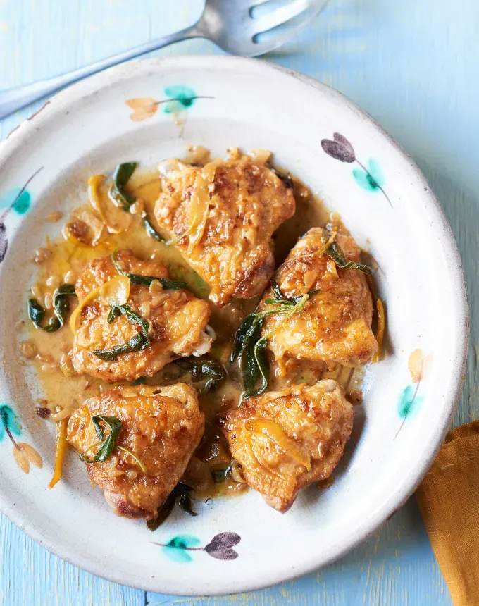 what to serve with polenta: braised lemon chicken' title='Wondering What to Serve with Polenta? Here Are 27 Ideas from Hearty to Healthy