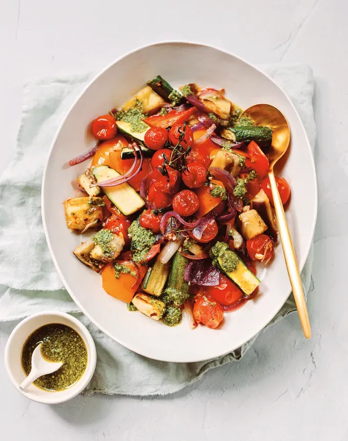 what to serve with polenta: roasted mediterranean vegetables' title='Wondering What to Serve with Polenta? Here Are 27 Ideas from Hearty to Healthy