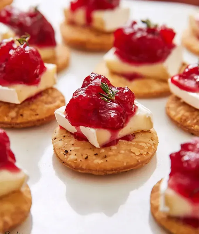 bite-sized-appetizers: Cranberry Brie Pie Crust Bites.' title='45 Bite-Sized Appetizers That Are as Cute as They Are Delicious