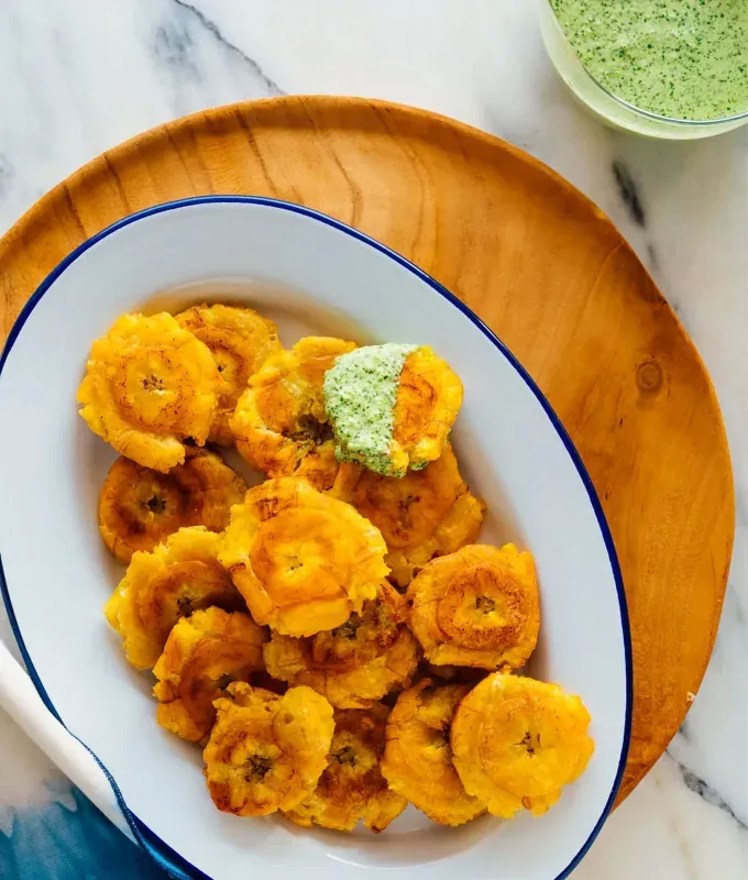 bite-sized-appetizers: Crispy Baked Tostones.' title='45 Bite-Sized Appetizers That Are as Cute as They Are Delicious