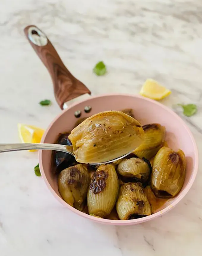 silan date syrup mediterranean stuffed onions' title='Silan Date Syrup Is the New Honey (and It’s Pretty Darn Delicious)