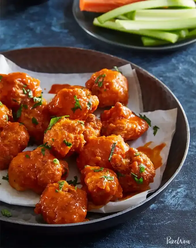 picnic food ideas: buffalo cauliflower nuggets' title='68 Picnic Food Ideas to Pack in Your Basket