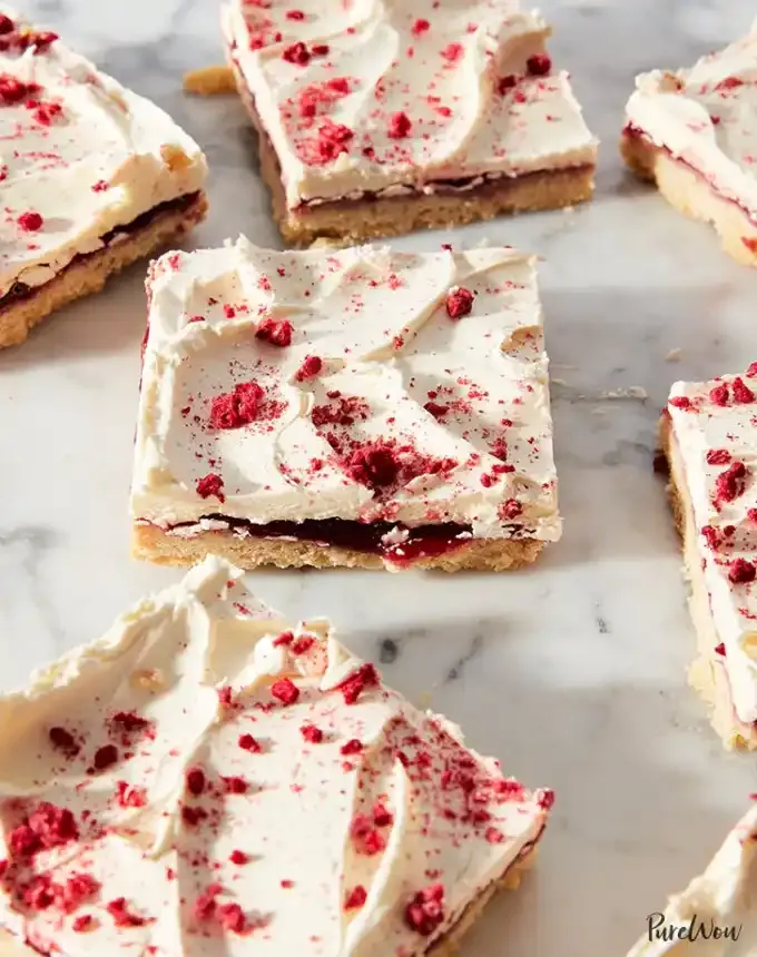 picnic food ideas: jammy shortbread bars' title='68 Picnic Food Ideas to Pack in Your Basket