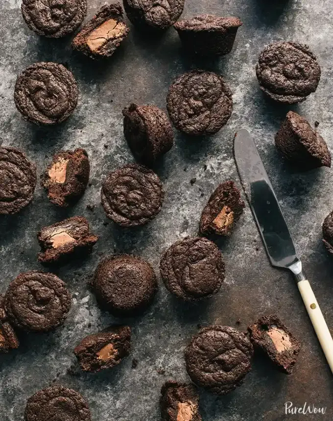 picnic food ideas: chocolate-stuffed brownie bites' title='68 Picnic Food Ideas to Pack in Your Basket