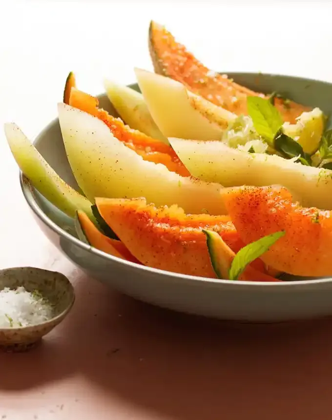 picnic food ideas: melon salad with chili powder mint lime and salt' title='68 Picnic Food Ideas to Pack in Your Basket