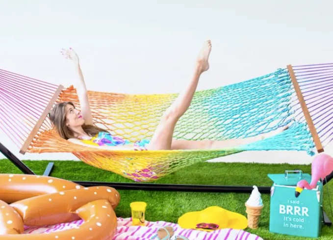 13 diy rainbow tie dye hammock crafts for adults' title='58 Crafts for Adults That Won’t End Up in the Trash in Two Months