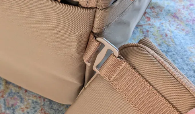 beis diaper backpack buckle' title='If You’re Flying with a Baby This Year You Need to Read This Béis Ultimate Diaper Backpack Review