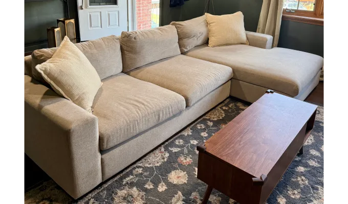 joybird holt sofa in my house' title='After Cozying Up On My Joybird Couch for 6 Months Here’s My Honest Review