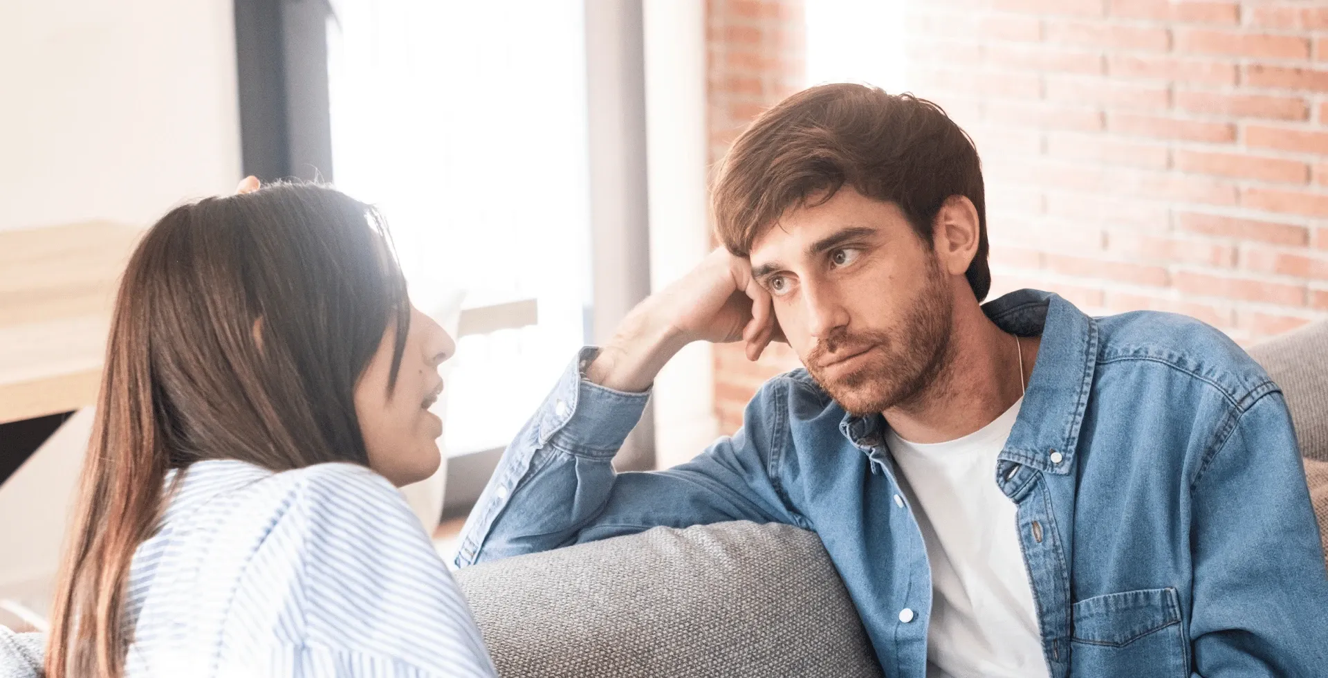 man and woman talking ' title='phrases brilliant people say to put angry person in their place I’m here to listen' typeof='foaf:Image' decoding='async