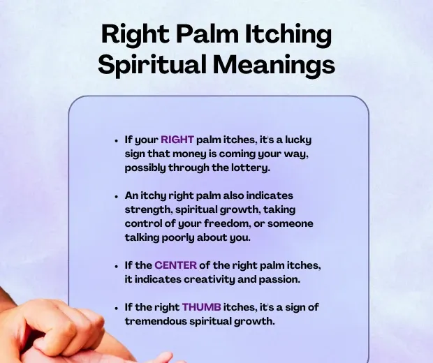 Mitä kutiava oikea käsi tarkoittaa henkisesti