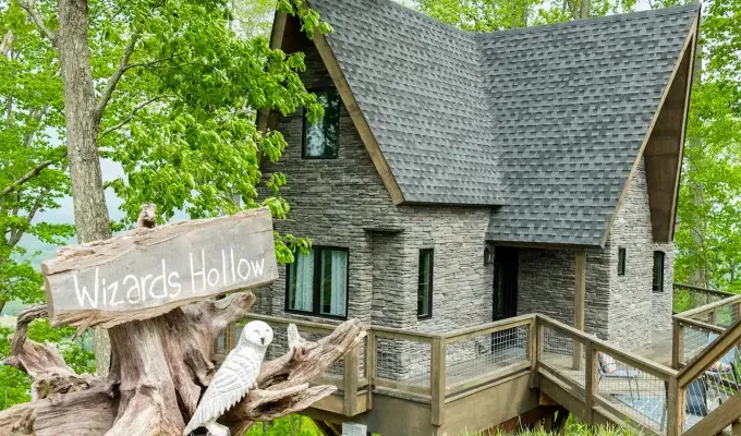 harry potter inspired airbnb wizards hollow' title='17 Harry Potter-Inspired Airbnbs You’ll Want to Apparate to Stat