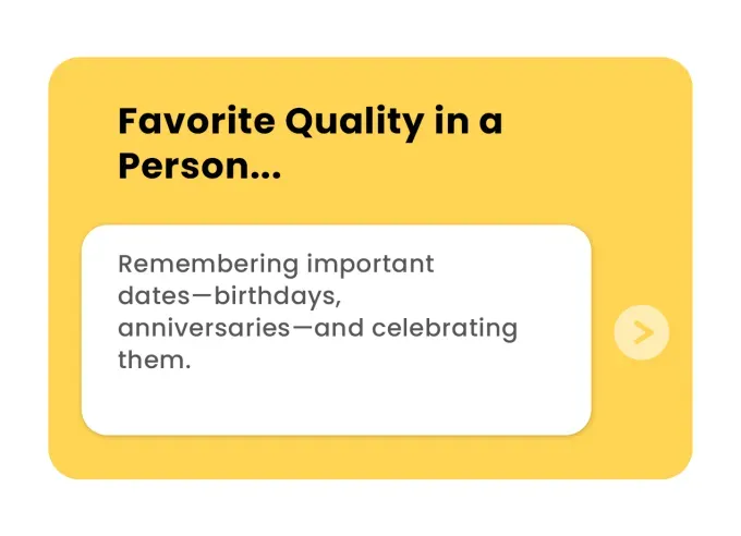 bumble prompts favorite quality in a person 1' fetchpriority='auto' title='The 39 Best Bumble Prompts and How to Answer Them to Strategically Meet Your Match