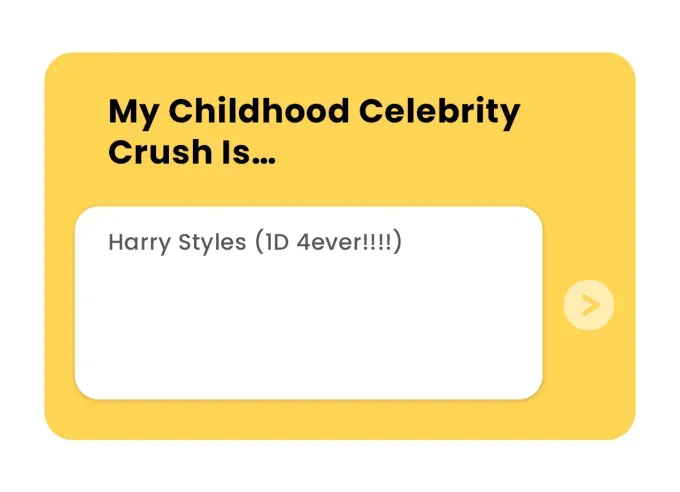 bumble prompts my childhood celebrity crush is' fetchpriority='auto' title='The 39 Best Bumble Prompts and How to Answer Them to Strategically Meet Your Match