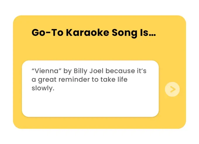 bumble prompts go to karaoke song' fetchpriority='auto' title='The 39 Best Bumble Prompts and How to Answer Them to Strategically Meet Your Match