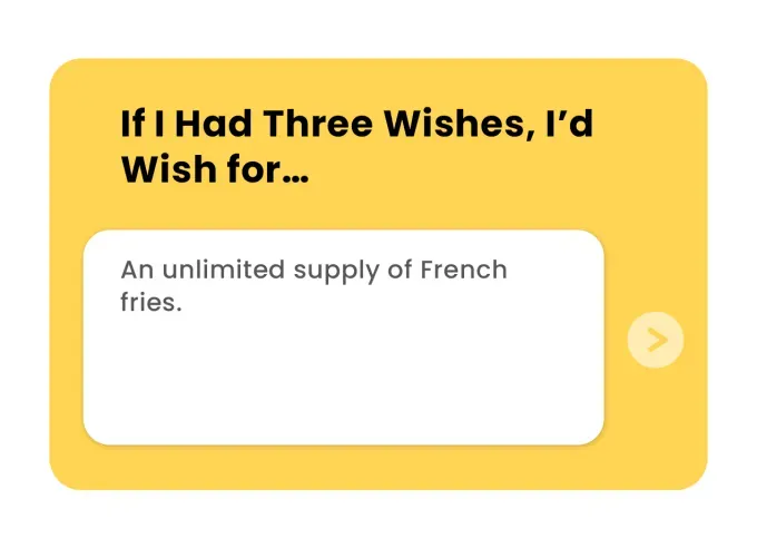 bumble prompts if i had three wishes id wish for' fetchpriority='auto' title='The 39 Best Bumble Prompts and How to Answer Them to Strategically Meet Your Match
