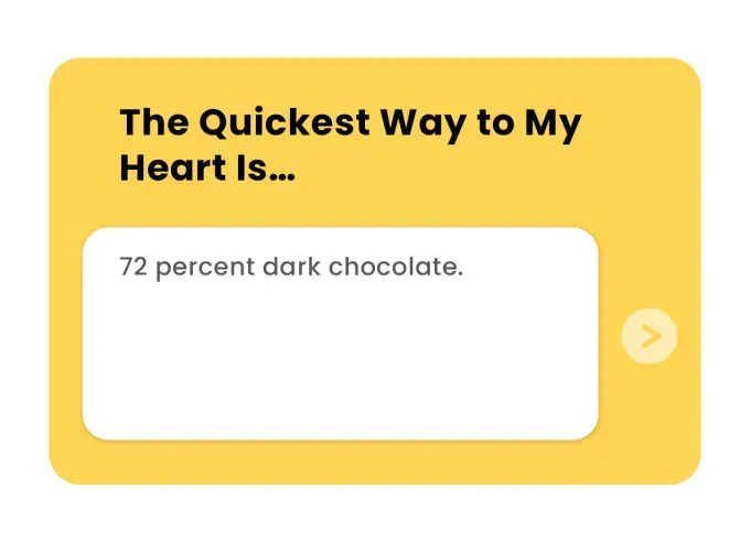 bumble prompts the quickest way to my heart is' fetchpriority='auto' title='The 39 Best Bumble Prompts and How to Answer Them to Strategically Meet Your Match