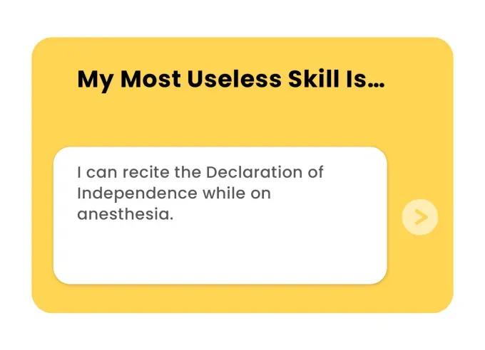 bumble prompts my most useless skill is' fetchpriority='auto' title='The 39 Best Bumble Prompts and How to Answer Them to Strategically Meet Your Match
