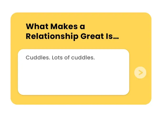 bumble prompts what makes a relationship great is' fetchpriority='auto' title='The 39 Best Bumble Prompts and How to Answer Them to Strategically Meet Your Match